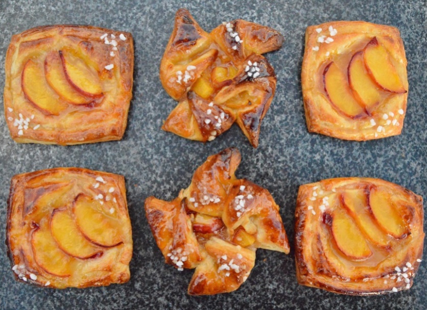 Simple peach Danish pastries