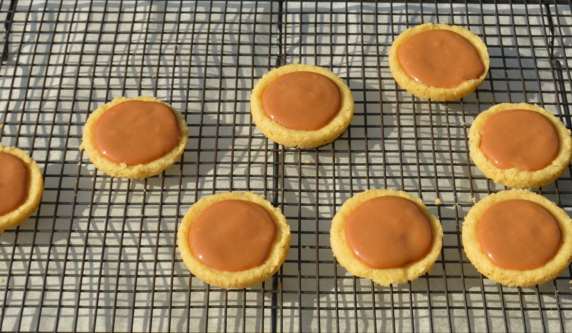 salted caramel shortbreads: ready to drench in chocolate