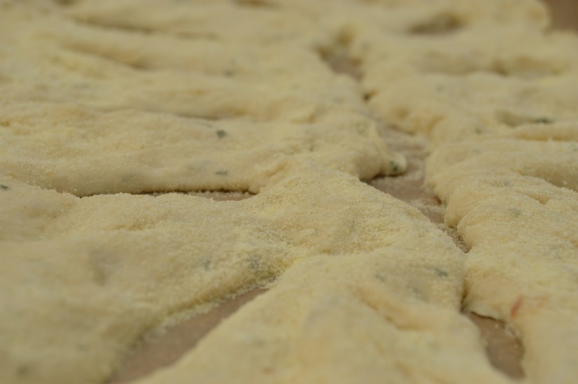 Rosemary & garlic fougasse dough: aerated and full of flavour
