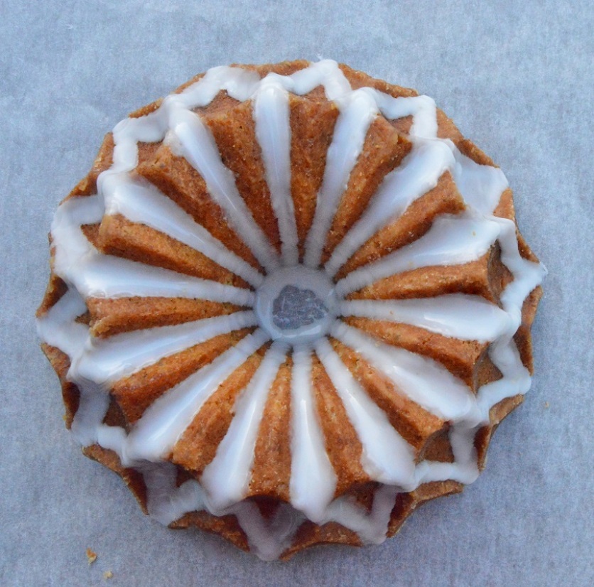Spiced lime & poppy seed bundt drizzle cake