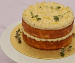 Lemon & thyme drizzle layer cake