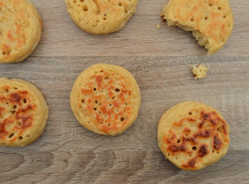 cheese & onion crumpets