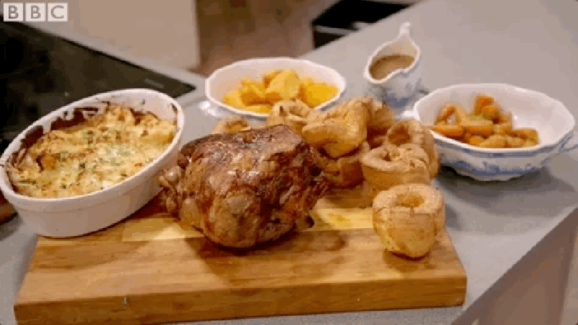 My roast lamb dinner on "Britain's Best Home Cook"
